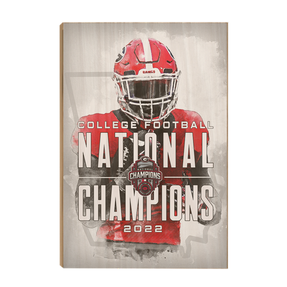 Georgia Bulldogs - 2022 National Champions - College Wall Art #Canvas