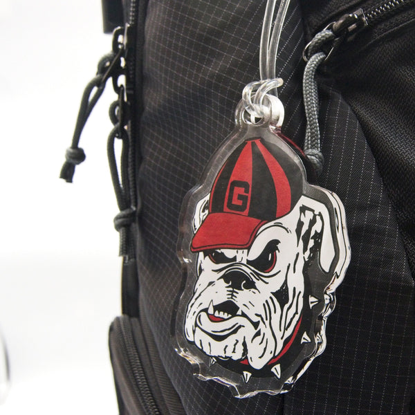 Georgia Bulldogs-National Champions Shield Dimensional Bag Tag &  Ornament-College Wall Art