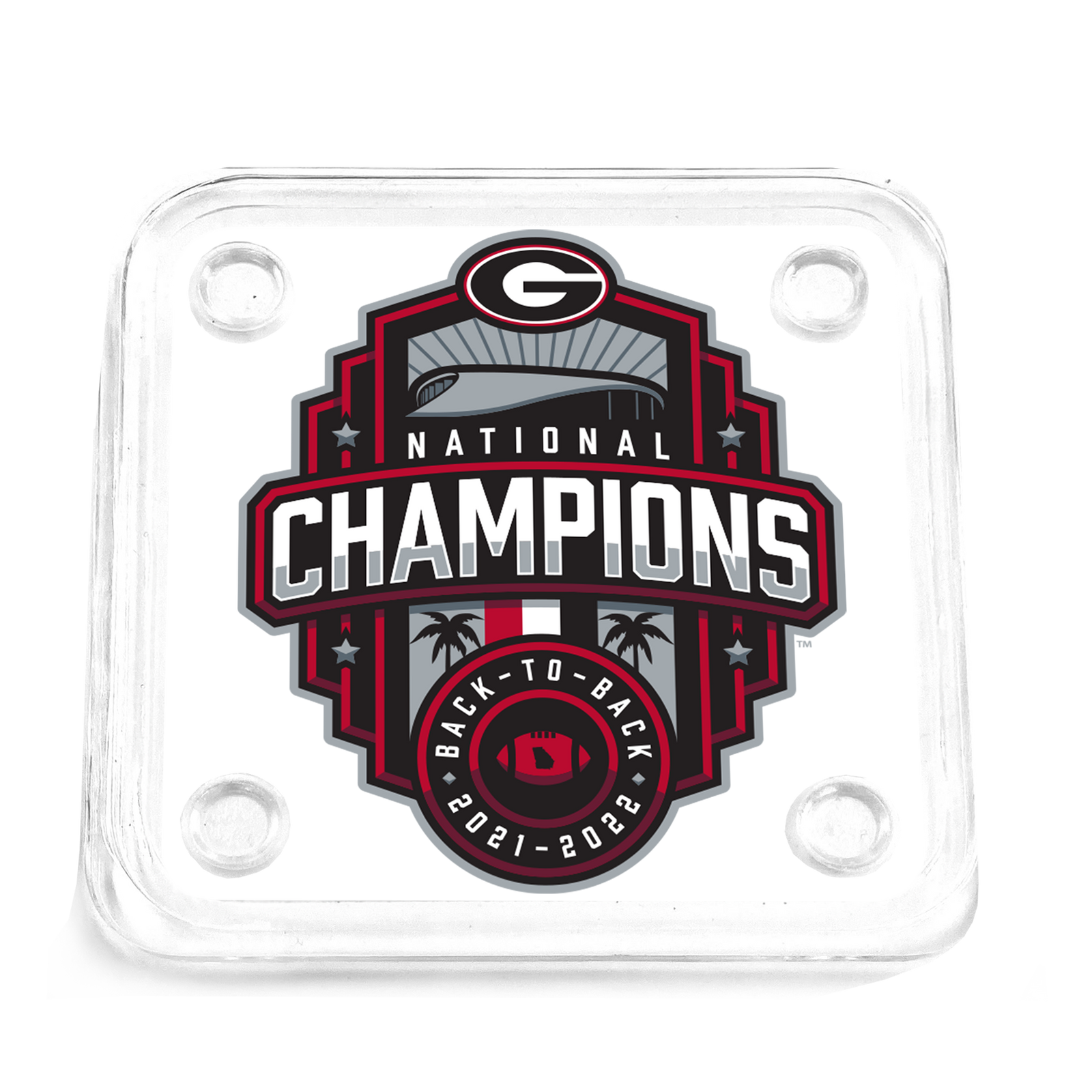 Georgia Bulldogs - 2022 National Champions Shield Drink Coaster