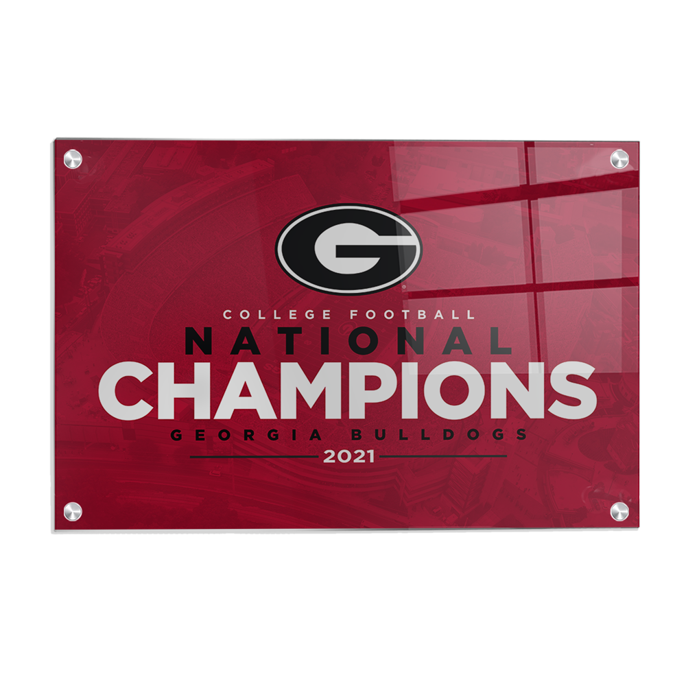 Georgia Bulldogs - 2021 National Champions - College Wall Art #Canvas