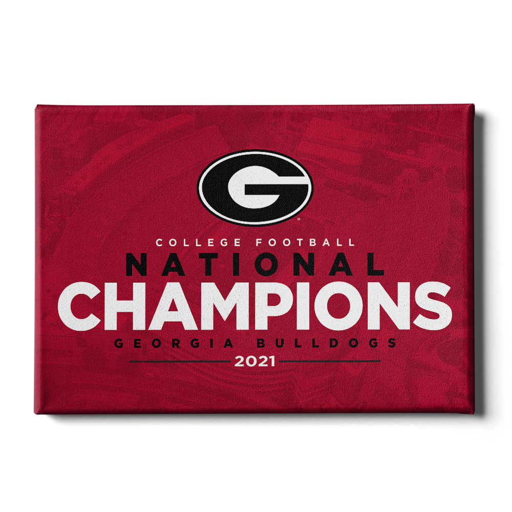 Georgia Bulldogs - 2021 National Champions - College Wall Art #Canvas