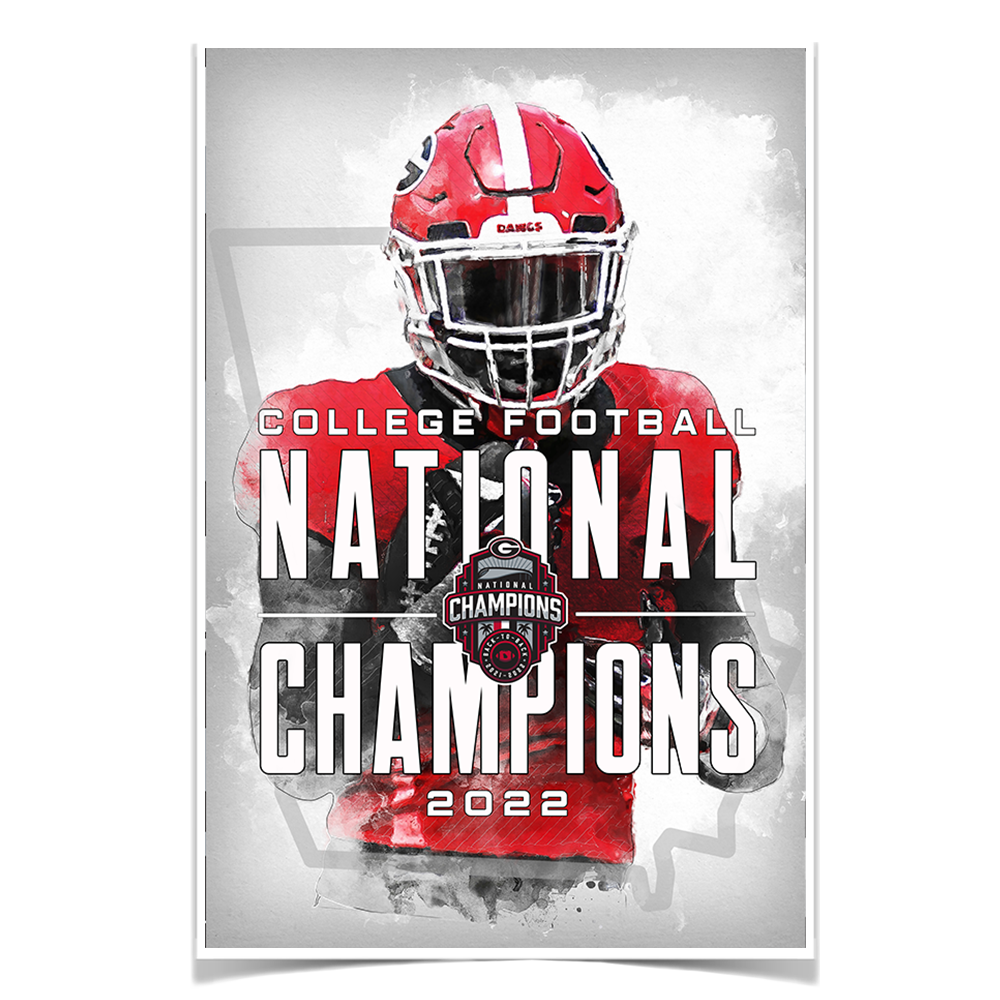 Georgia Bulldogs - 2022 National Champions - College Wall Art #Canvas