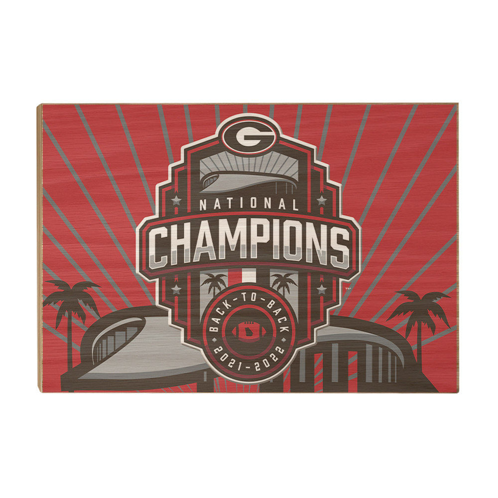 Georgia Bulldogs - Georgia National Champions SoFi Stadium - College Wall Art #Canvas