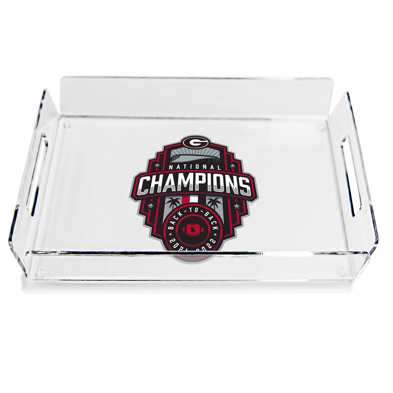 Georgia Bulldogs - National Champions Shield Decorative Serving Tray