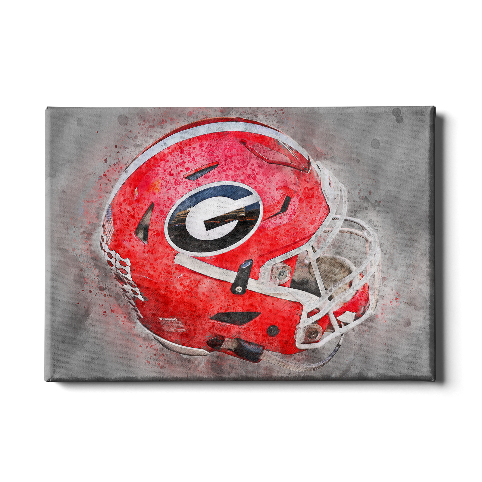 Georgia Bulldogs - Georgia Helmet Fine Art - College Wall Art #Canvas