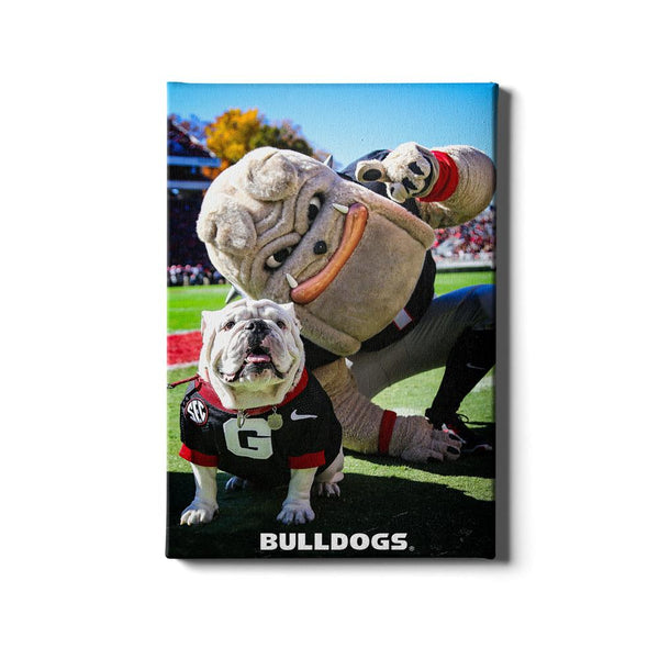 Georgia Bulldogs-Uga & Hairy The Dawg-College Wall Art - Dawg Wall Art