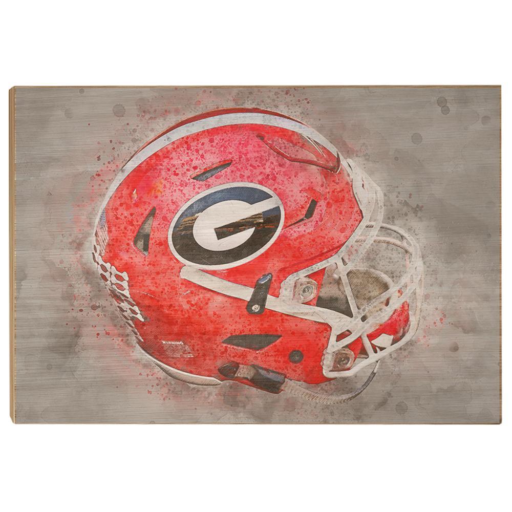 Georgia Bulldogs - Georgia Helmet Fine Art - College Wall Art #Canvas