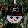 Georgia Bulldogs - Georgia Snowman Head Double-sided Ornament