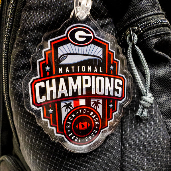 Georgia Bulldogs-National-Champions-Shield-Ornament-&-Bag-Tag-College ...