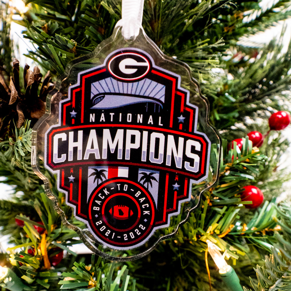 Georgia Bulldogs - 2022 National Champions Shield Dimensional Ornament & Bag Tag