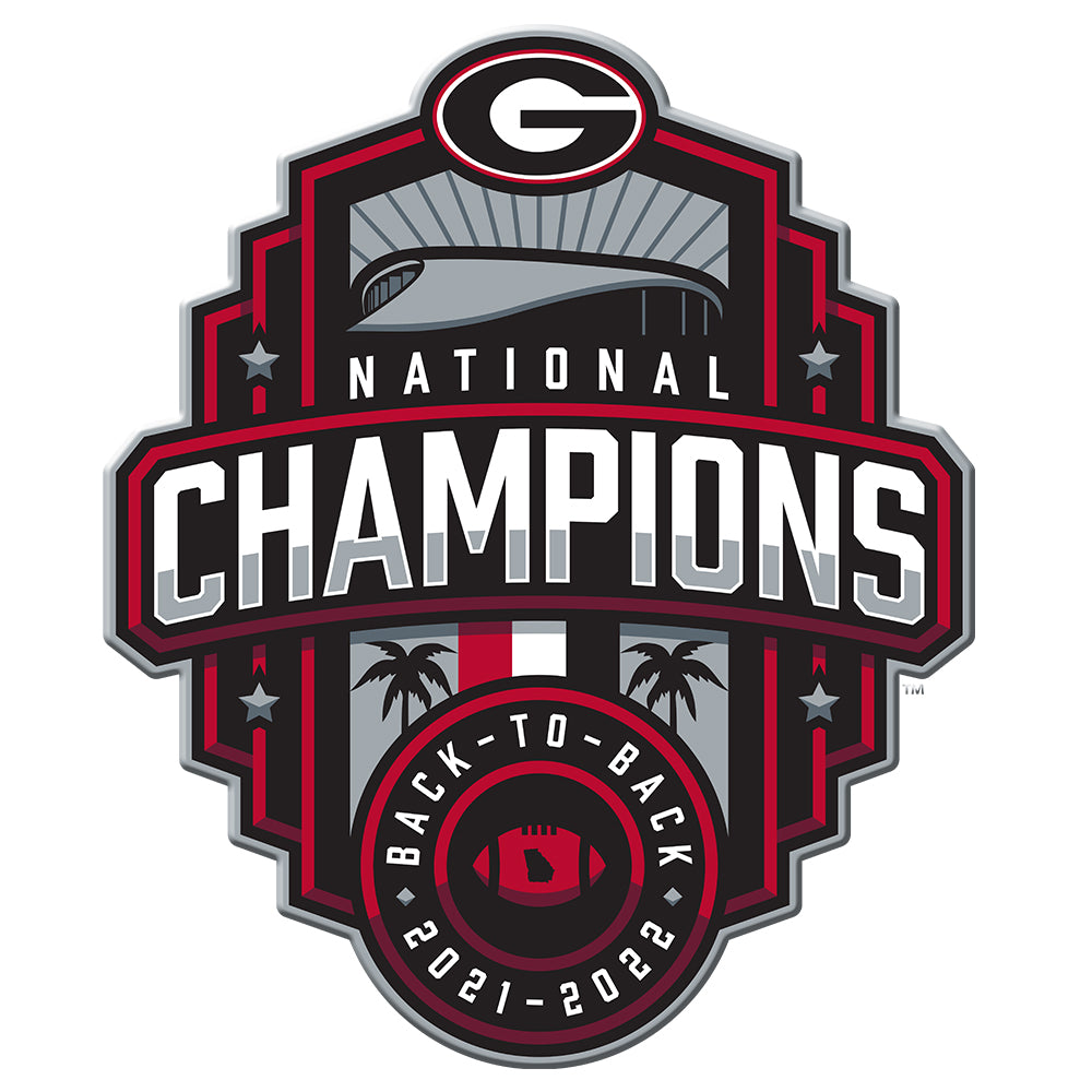 Georgia-Bulldogs-2022-National-Champions-Shield-Single-Layer-Dimensional -  Dawg Wall Art