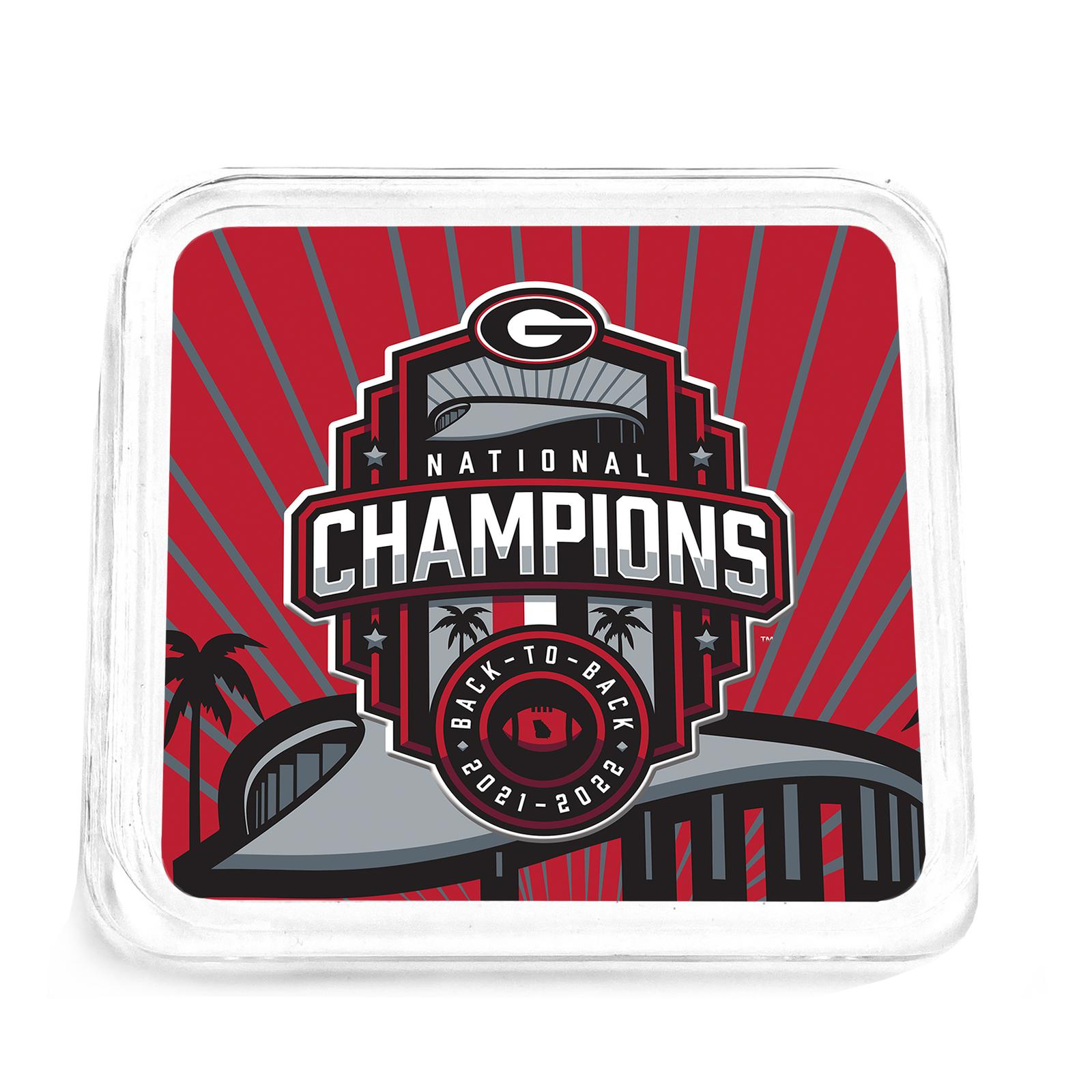 Georgia Bulldogs - Georgia National Champions SoFi Stadium Drink Coaster