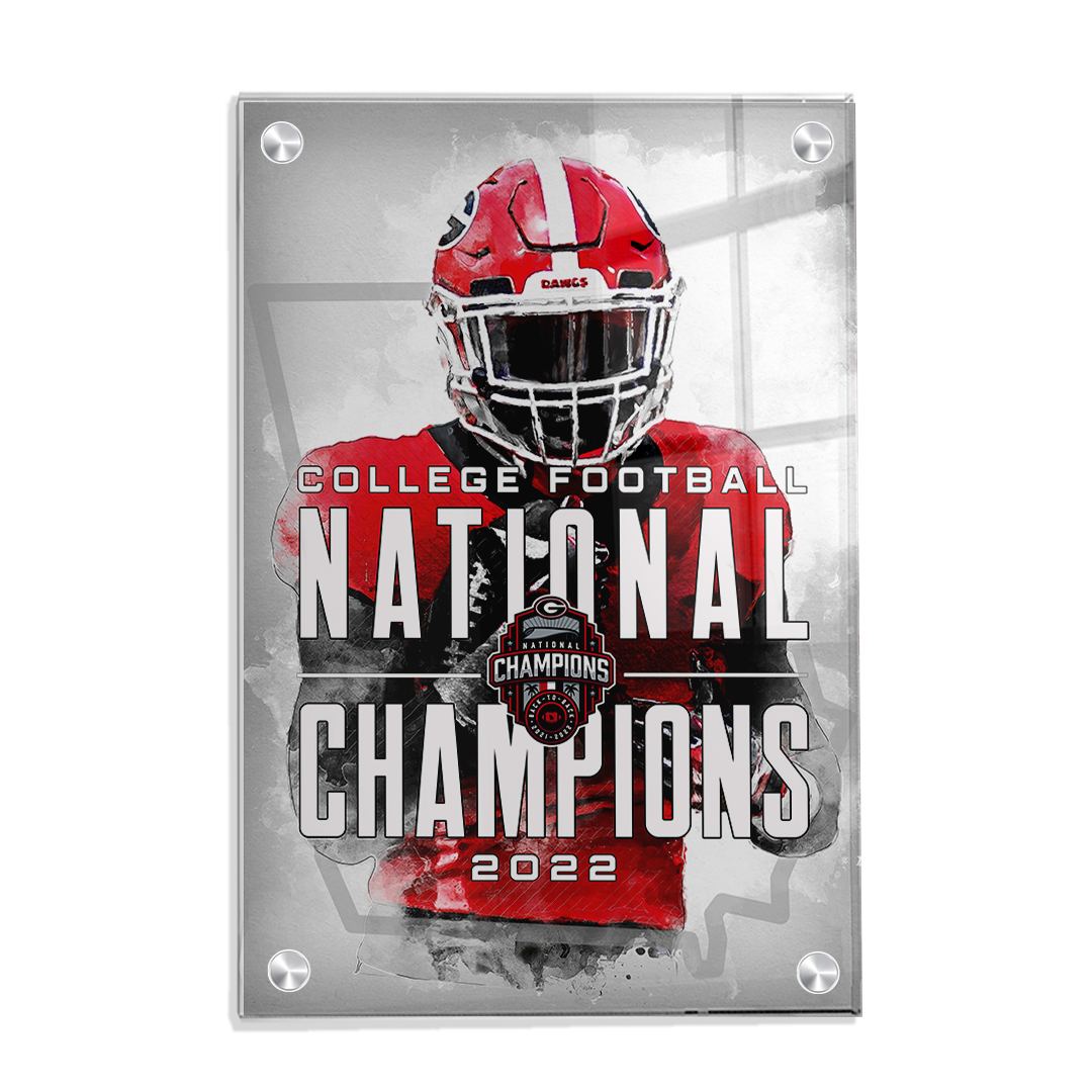 Georgia Bulldogs - 2022 National Champions - College Wall Art #Canvas