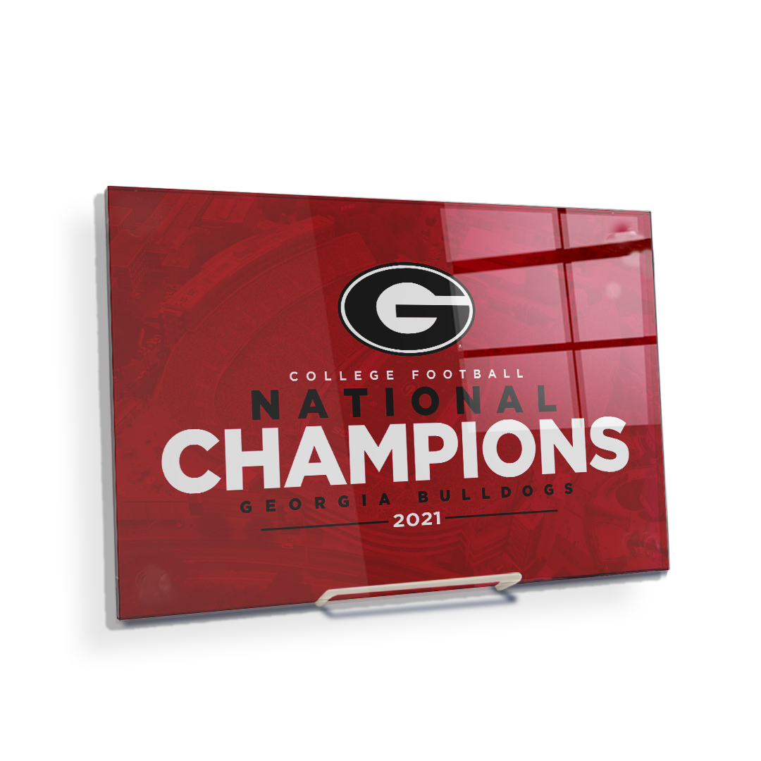 Georgia Bulldogs - 2021 National Champions - College Wall Art #Canvas