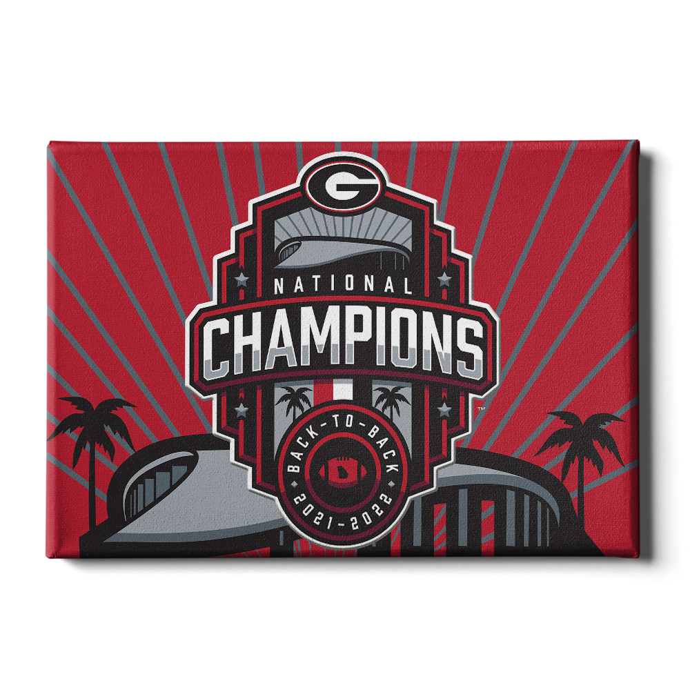 Georgia Bulldogs - Georgia National Champions SoFi Stadium - College Wall Art #Canvas