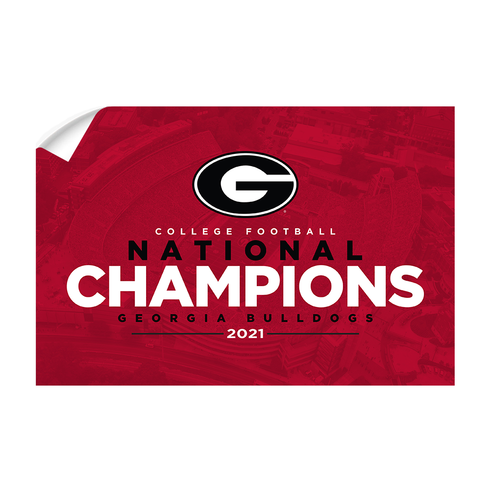 Georgia Bulldogs - 2021 National Champions - College Wall Art #Canvas