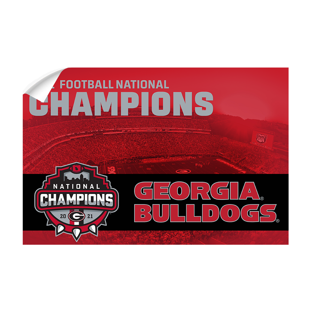 Georgia Bulldogs - 2021 National Champions Georgia Bulldogs - College Wall Art #Canvas