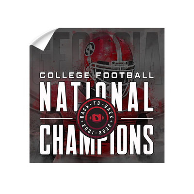 Georgia Bulldogs - Back-to-Back National Champions - College Wall Art #Wall Decal