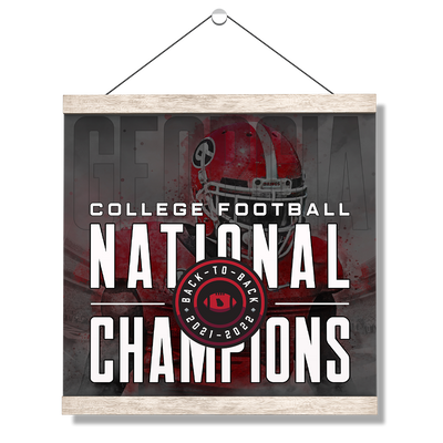 Georgia Bulldogs - Back-to-Back National Champions - College Wall Art  #Hanging Canvas