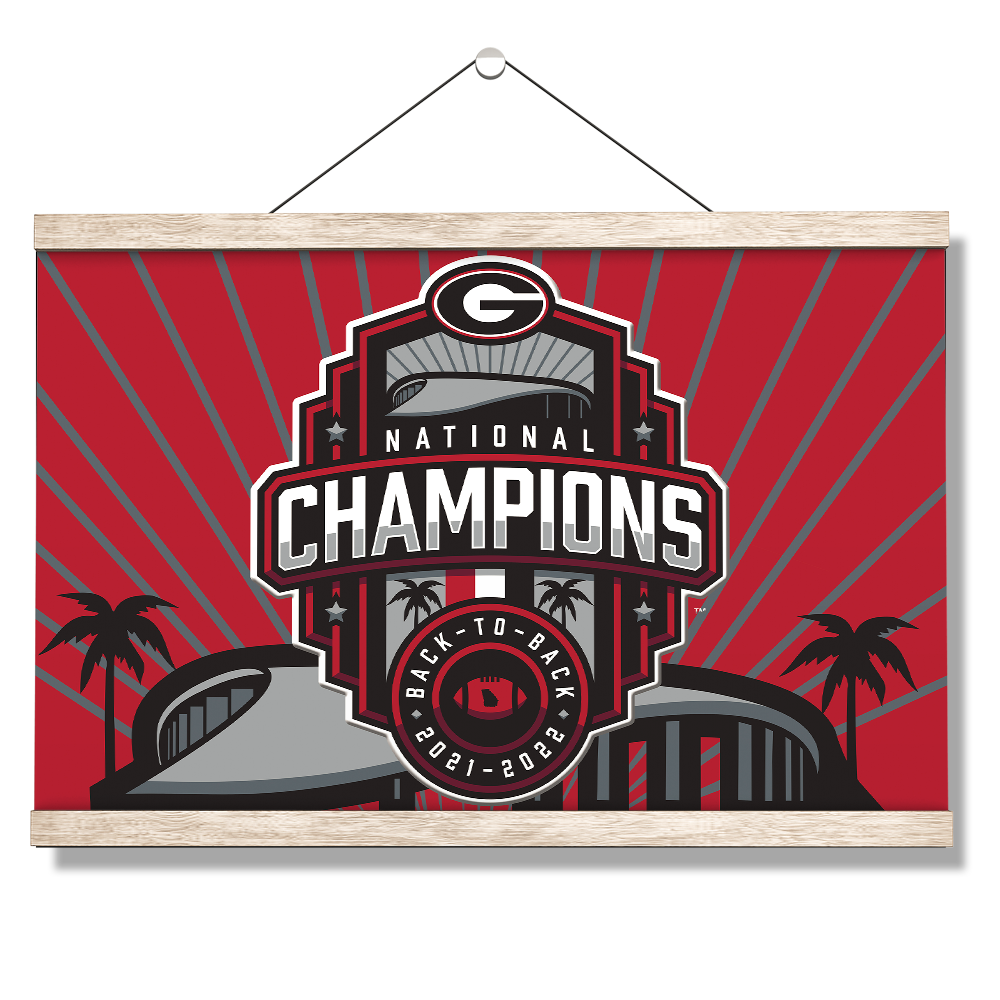Georgia Bulldogs - Georgia National Champions SoFi Stadium - College Wall Art #Canvas