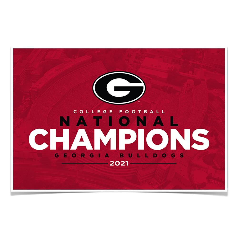 Georgia Bulldogs - 2021 National Champions - College Wall Art #Canvas