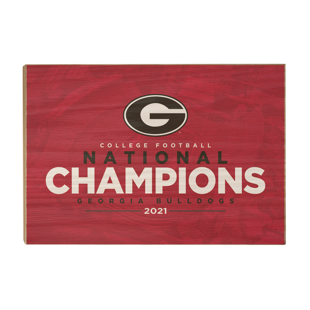 Georgia Bulldogs - 2021 National Champions - College Wall Art #Canvas