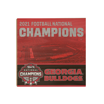 Georgia Bulldogs - National Champions Georgia Bulldogs - College Wall Art #Wood