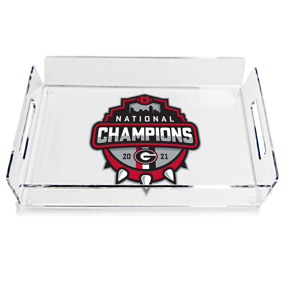 Georgia Bulldogs - 2021 National Champions Shield Decorative Serving Tray
