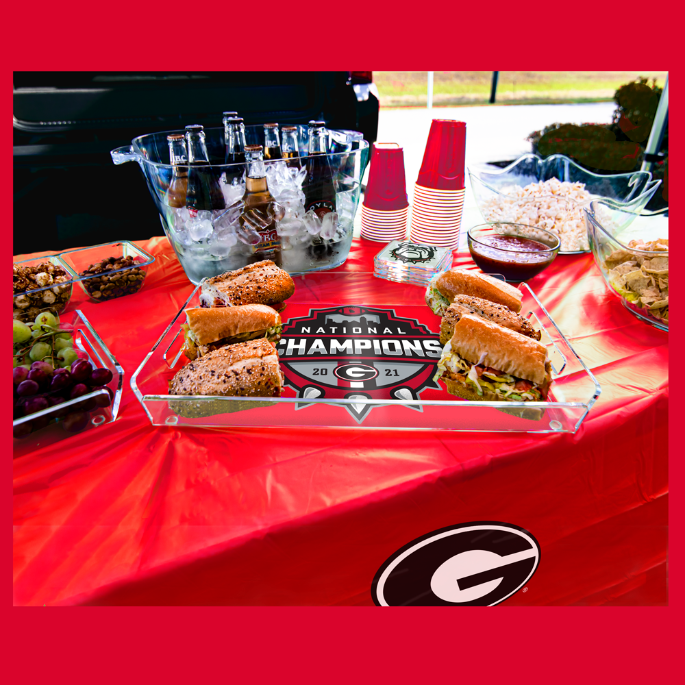 Georgia Bulldogs - 2021 National Champions Shield Decorative Serving Tray