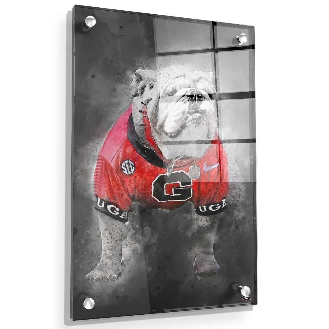 Georgia Bulldogs - The Dawg Painting - College Wall Art #Canvas