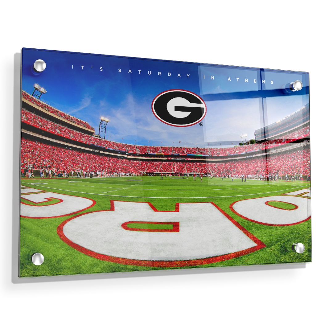 Georgia Bulldogs - It's Saturday in Athens End Zone - College Wall Art #Canvas