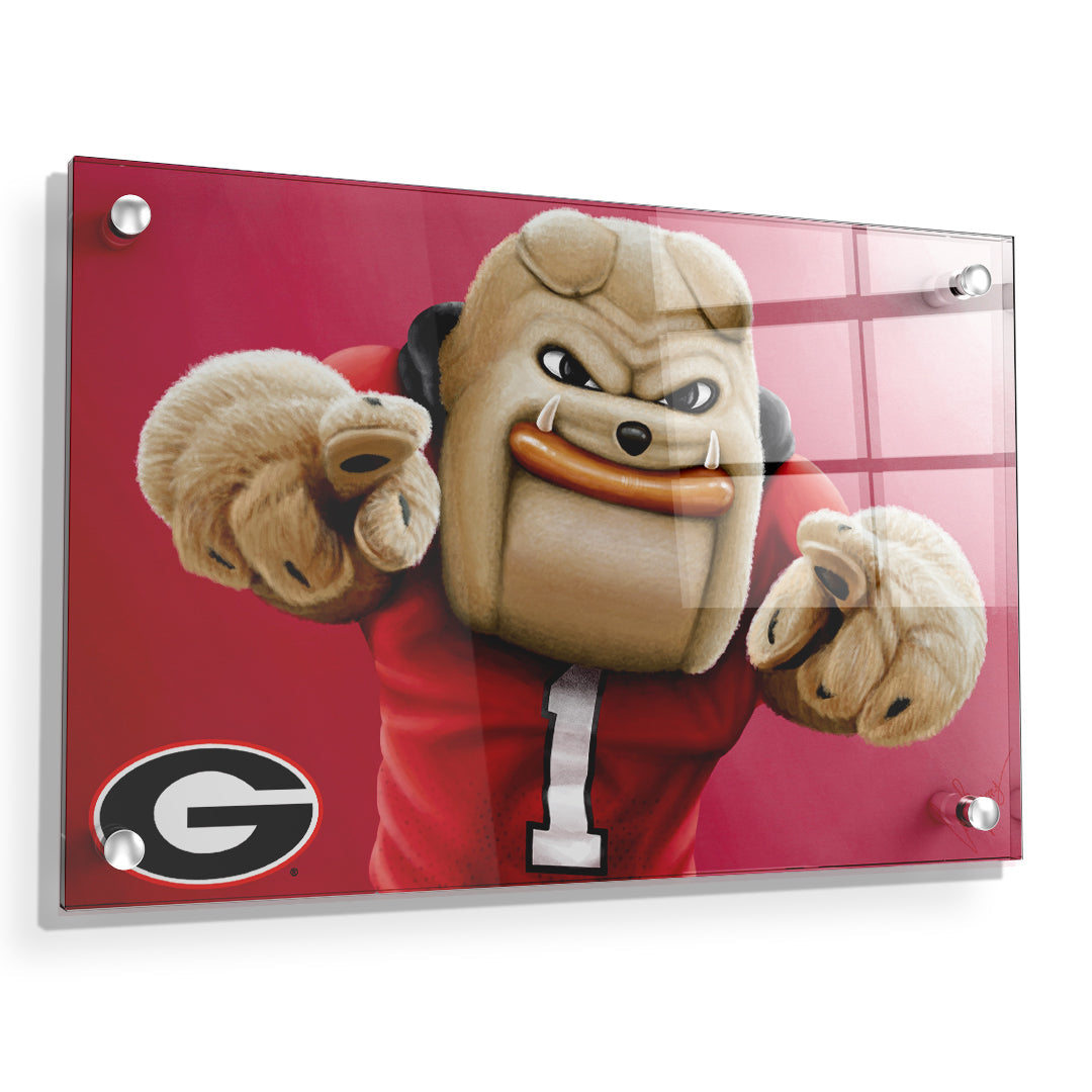 Georgia Bulldogs - Hairy Dawg Landscape - College Wall Art #Canvas