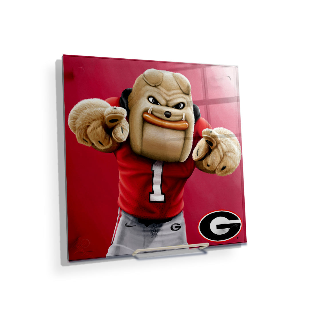 Georgia Bulldogs - Hairy Dawg Tile - College Wall Art #Canvas