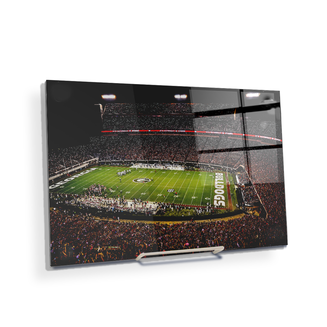 Georgia Bulldogs - It's Saturday and 4th Quarter in Athens - College Wall Art #Canvas