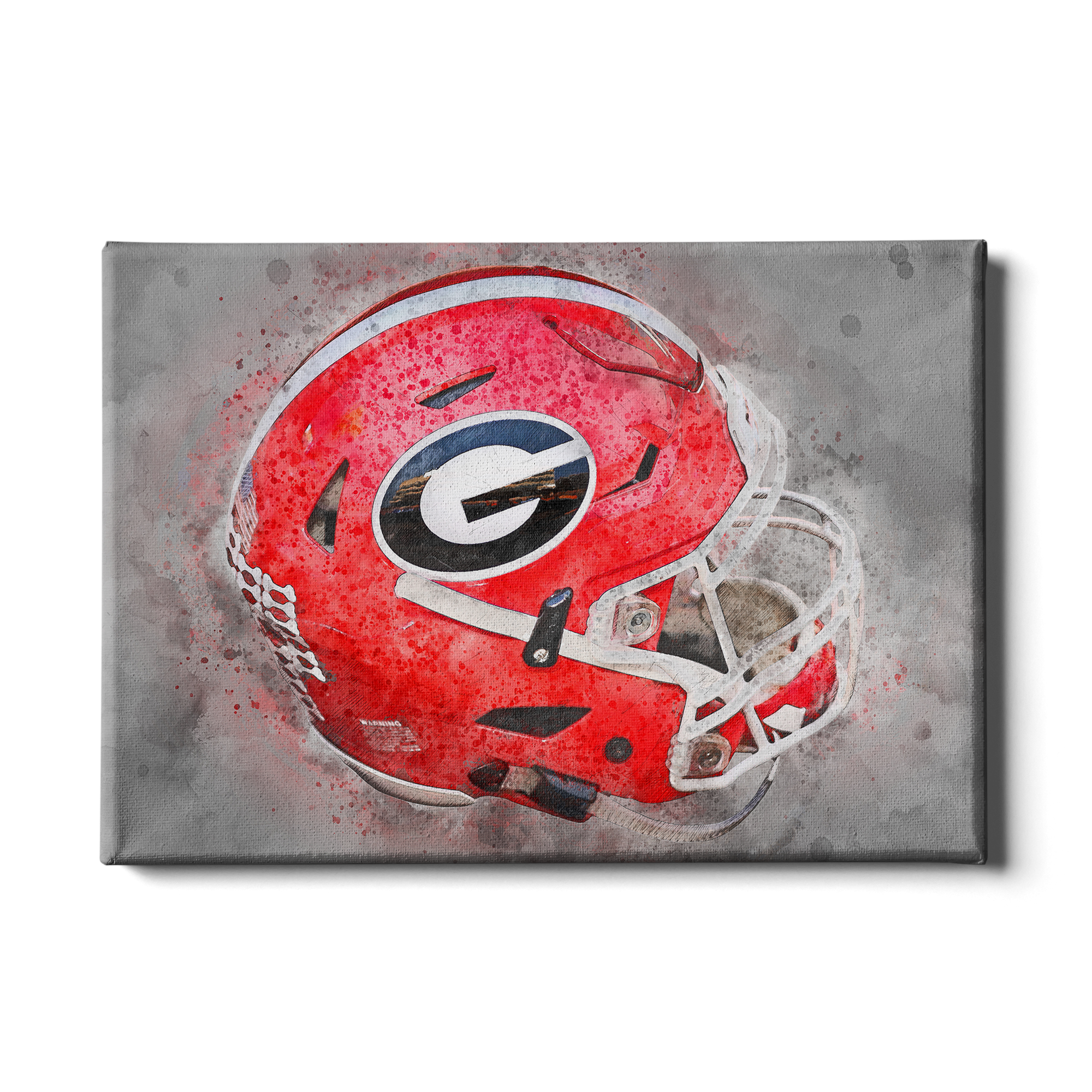 Georgia Bulldogs - Georgia Helmet Fine Art - College Wall Art #Canvas