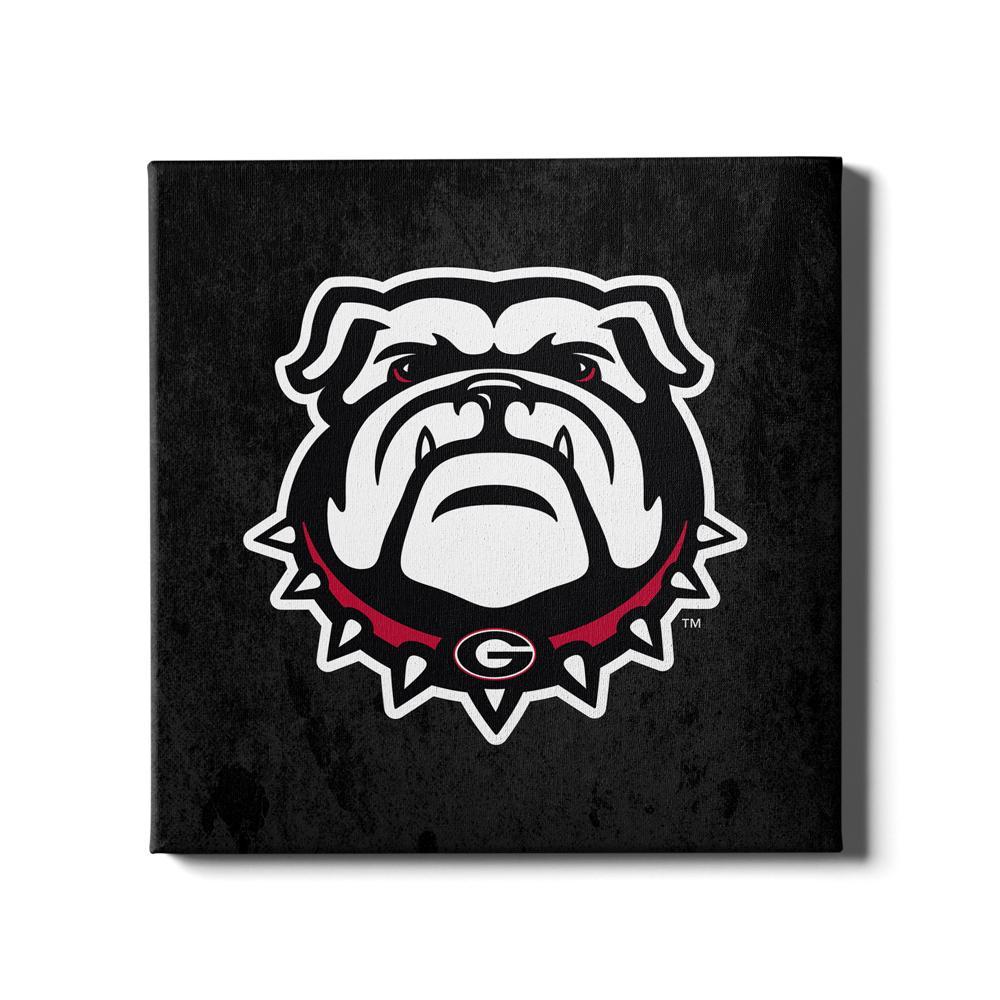 Georgia Bulldogs - Bulldog on Black - College Wall Art #Canvas