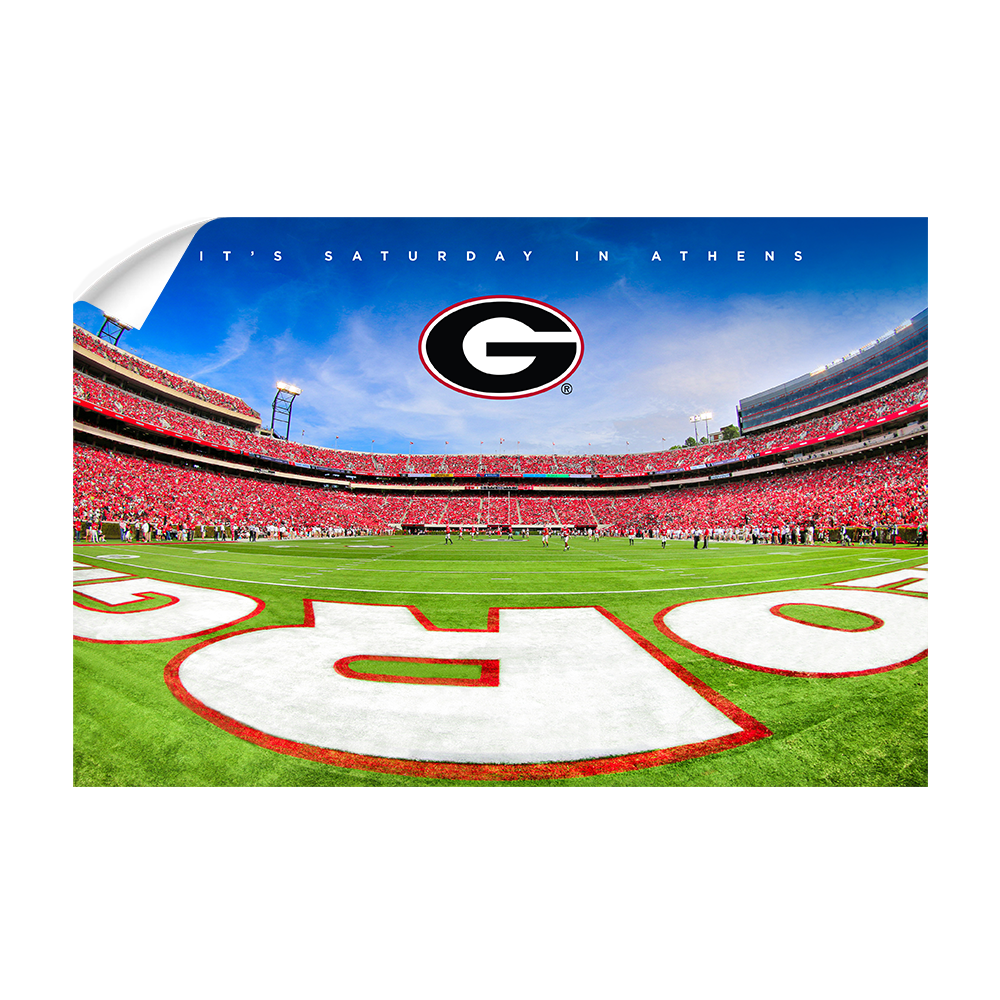 Georgia Bulldogs - It's Saturday in Athens End Zone - College Wall Art #Canvas