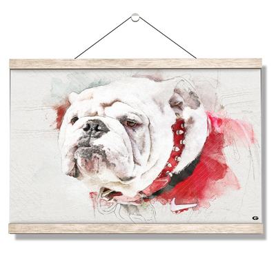 Georgia Bulldogs - Uga Painting - College Wall Art #Hanging Canvas