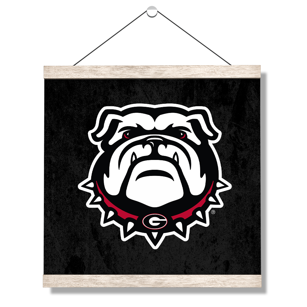 Georgia Bulldogs - Bulldog on Black - College Wall Art #Canvas