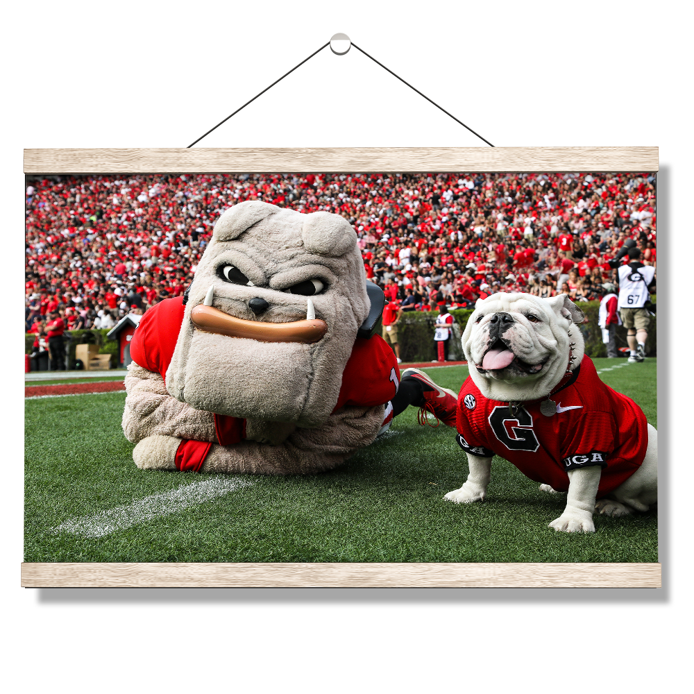 Georgia Bulldogs - Hairy and Uga Game Ready - College Wall Art #Canvas