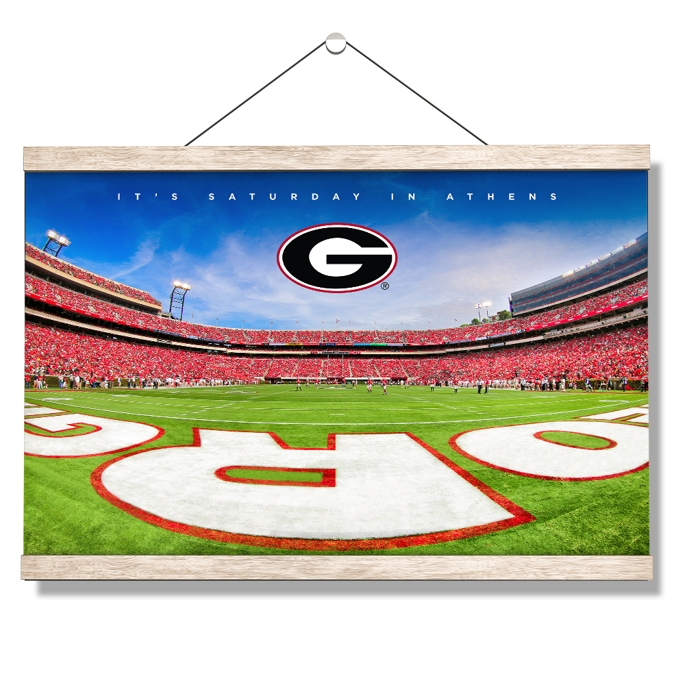 Georgia Bulldogs - It's Saturday in Athens End Zone - College Wall Art #Canvas
