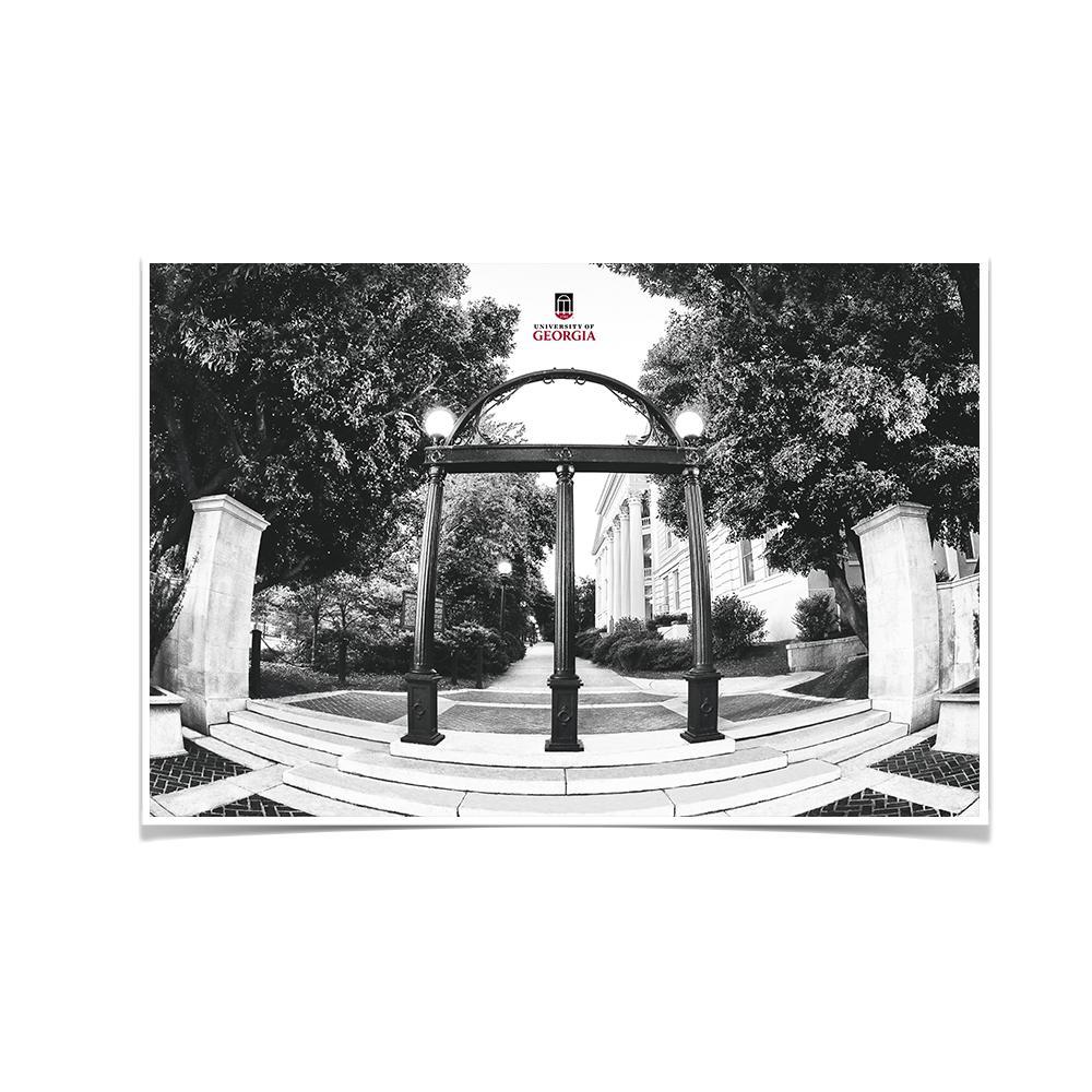 Georgia Bulldogs - Arch B&W - College Wall Art #Canvas