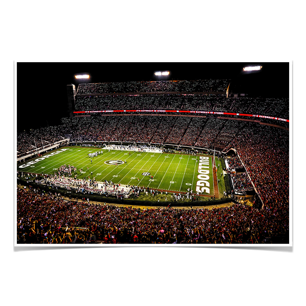 Georgia Bulldogs - It's Saturday and 4th Quarter in Athens - College Wall Art #Canvas