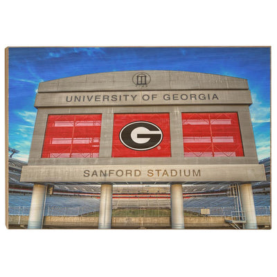 Georgia Bulldogs - Sanford Stadium - College Wall Art #Wood