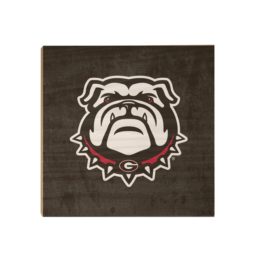 Georgia Bulldogs - Bulldog on Black - College Wall Art #Canvas