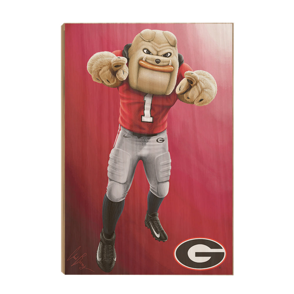 Georgia Bulldogs - Hairy Dawg Portrait - College Wall Art #Canvas