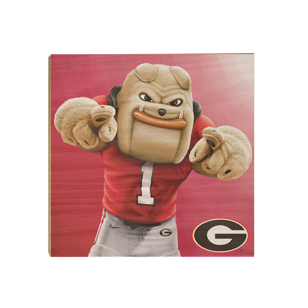 Georgia Bulldogs - Hairy Dawg Tile - College Wall Art #Canvas