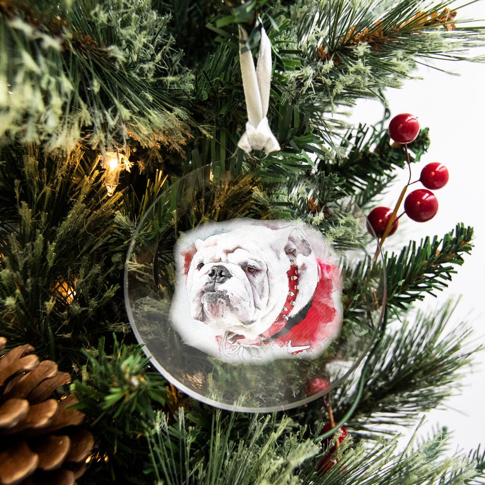 Georgia Bulldogs - Uga Painting Bag Tag & Ornament