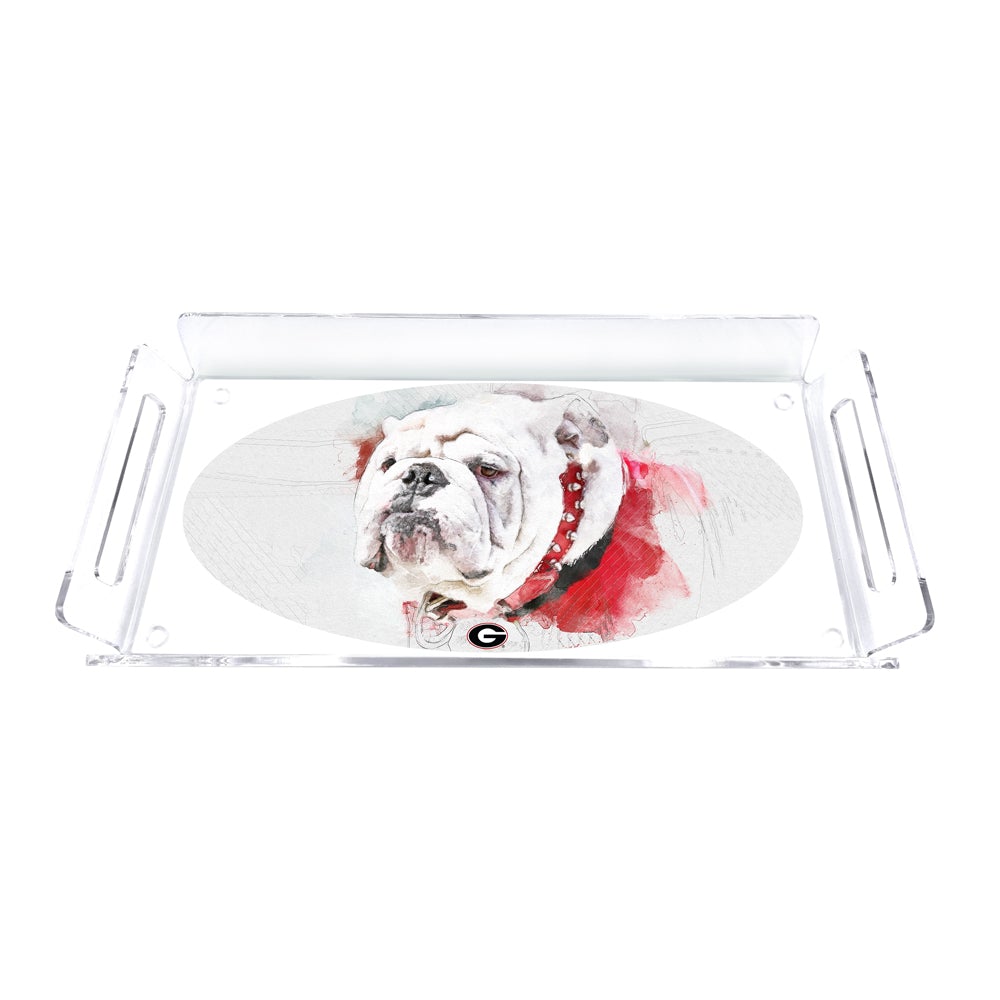 Georgia Bulldogs - Uga Panting Decorative Serving Tray